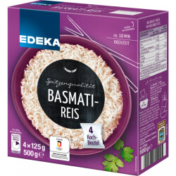 EDEKA Basmati Reis Spitzenqualität Kochbeutel 500g