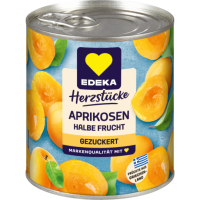 EDEKA Aprikosen halbe Frucht geschält und gezuckert...