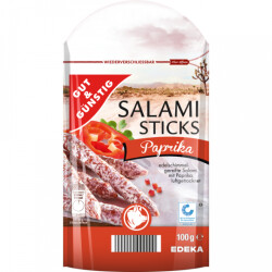 Gut & Günstig Salami Sticks Paprika 100g QS