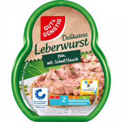 Gut & Günstig Leberwurst mit Schnittlauch 175g QS