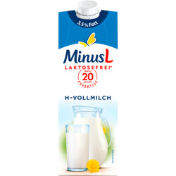 MinusL Haltbare Vollmilch 3,5% 1l