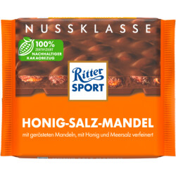 Ritter Sport Nuss Klasse Honig-Salz-Mandel Tafel 100g