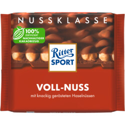Ritter Sport Nuss Klasse Voll-Nuss Tafel 100g
