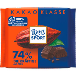 Ritter Sport 74% Die Kräftige Tafel 100g