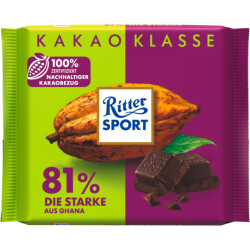 Ritter Sport 81% Die Starke Tafel 100g