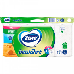 Zewa Bewährt Toilettenpapier weiß 3-lagig 8x150BL
