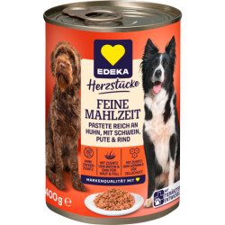 EDEKA Feine Mahlzeit Hund Reich an Huhn mit Schwein, Rind...