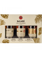 Bacardi Premium Cuatro&Ocho&Diez 40% 3x0,01l