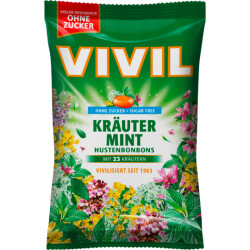 Vivil Hustenbonbons Kräuter Mint ohne Zucker 120g