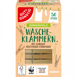 GUT&GÜNSTIG Holz-Wäscheklammern 50ST