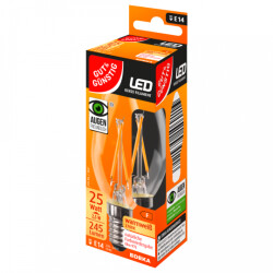 GUT&GÜNSTIG LED-Kerze E14 Retro 245lm 2700K F 2,5W