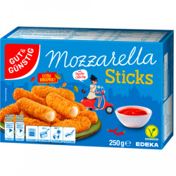 GUT&GÜNSTIG Mozzarella-Sticks mit Chili-Dip 250g