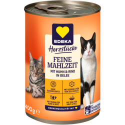 EDEKA Feine Mahlzeit mit Rind+Huhn in Gelee 400g