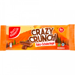 GUT&GÜNSTIG Schokoriegel Crazy Crunch Keks 6x50g