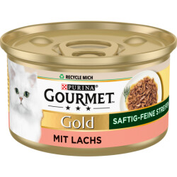 Gourmet Gold Saftig-feine Streifen mit Lachs 85g