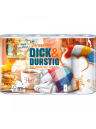 Dick & Durstig mit Dekor Haushaltstücher 4ST