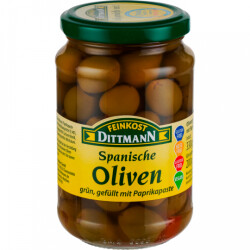 Feinkost Dittmann Oliven gefüllt mit Paprika Paste 330g