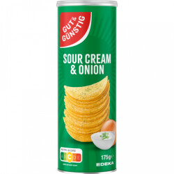 GUT&GÜNSTIG Stapelchips Sour Cream&Onion 175g