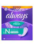 Always Daily Fresh Normal Slipeinlagen ohne Duft Big Pack 56ST
