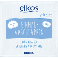EDEKA elkos Einmal-Waschlappen weiß 30ST