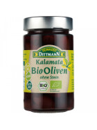 Bio Feinkost Dittmann Oliven schwarz ohne Stein 230g