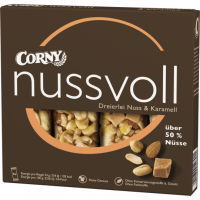 Corny nussvoll dreierlei Nuss & Karamell 4er 96g