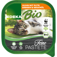 Bio EDEKA Katze Huhn&Pute mit Erbsen und Sesamöl...