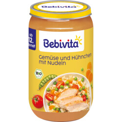 Bio Bebivita Gemüse und Hühnchen mit Nudeln 250g