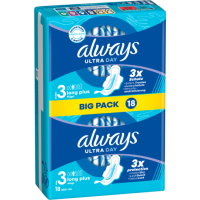 Always Ultra Damenbinden Long mit Flügeln Big Pack 18ST