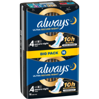 Always Ultra Damenbinden Secure Night mit Flügeln...
