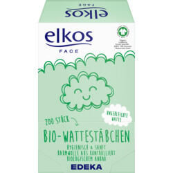 EDEKA elkos Bio-Wattestäbchen ungebleicht 200ST