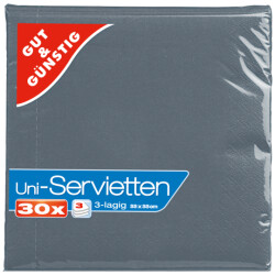 GUT&GÜNSTIG Servietten koala grau 3-lagig 30ST