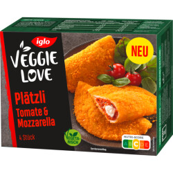 Iglo Veggie Love Plätzli Tomate & Mozzarella 250g
