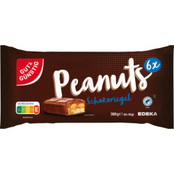 GUT&GÜNSTIG Multipack-Riegel Erdnuss 6x50g