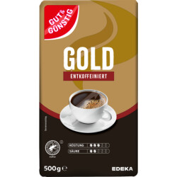 GUT&GÜNSTIG Röstkaffee Gold entkoffeiniert...