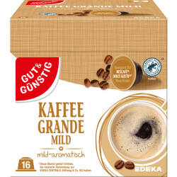 GUT&GÜNSTIG Kaffeekapseln Grande Mild 16x7,5g