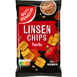 GUT&GÜNSTIG Linsenchips Paprika 90g
