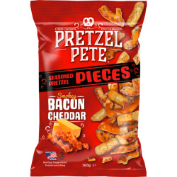 Pretzel Pete Seasoned Pretzel Pieces Smoky Bacon Cheddar...