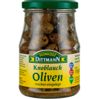 Feinkost Dittmann Knoblauch Oliven trocken eingelegt 170g