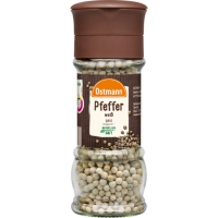 Ostmann Glas Mühle Pfeffer Weiss 70g