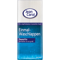 Jean Carol Einmal-Waschlappen Sensitiv 28er
