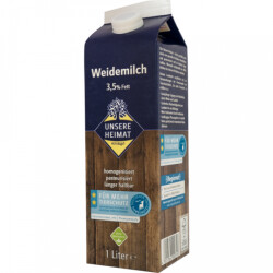 Unsere Heimat frische Weidemilch 3,5% 1l