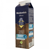 Unsere Heimat frische Weidemilch 3,5% 1l
