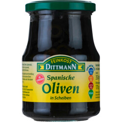 Feinkost Dittmann Oliven schwarz in Scheiben 350g