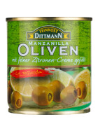 Feinkost Dittmann Manzanilla Oliven grün gefüllt mit Lemoncreme 200g