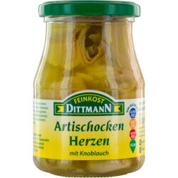 Feinkost Dittmann Artischockenherzen mit Knoblauchzehen 310g