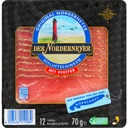 Norderneyer Seeluftschinken mit Pfeffer 70g