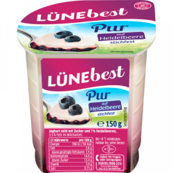 L&uuml;nebest Joghurt auf Frucht Heidelbeer 3,5% 150g