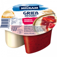 Milram Griessdessert Erdbeer-Himbeer 175g