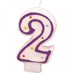 Riethmüller Zahlenkerze 2 einseitig bedruckt